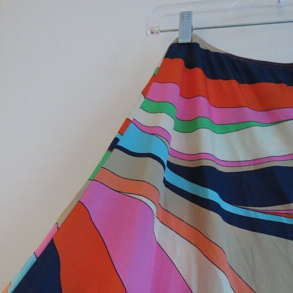 TRINA TURK Multicolor Retro Stretch Swim Cover Up Tie Skirt Vacation Resort Sz S - Picture 11 of 15